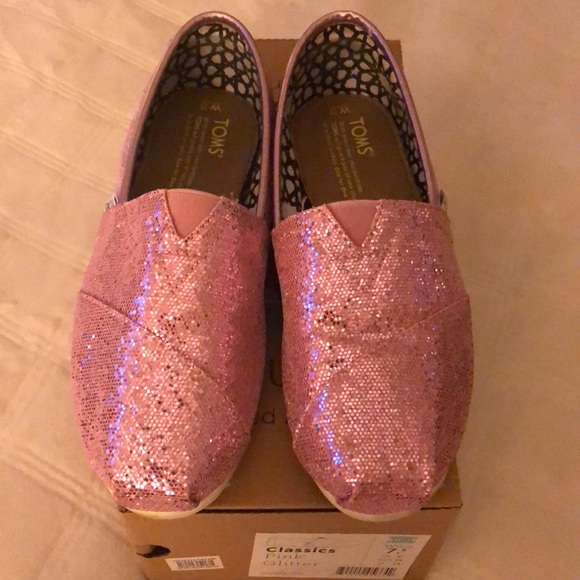 Toms Shoes - Toms Pink Glitter Flats